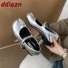 Fashion Female Low Heel Footwear Shallow Women Mary Janes Shoes 2025 New Luxury Buckle Strap Fashion Strange Toe Ladies Heeled Shoes