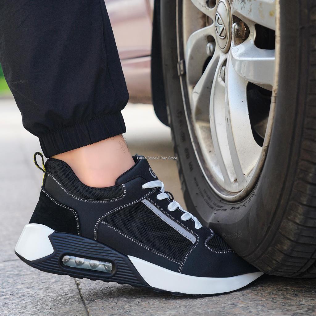 Модные мужские защитные ботинки на воздушной подушке, рабочие туфли со стальным носком, кроссовки с защитой от проколов для рабочих, рабочие защитные ботинки, дышащие, промышленные