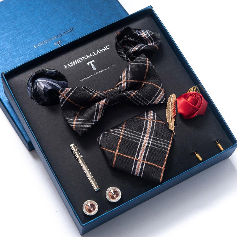 Men'S Tie Bow Tie Square Towel 8-Piece Gift Box Set Boyfriend Tie Gift