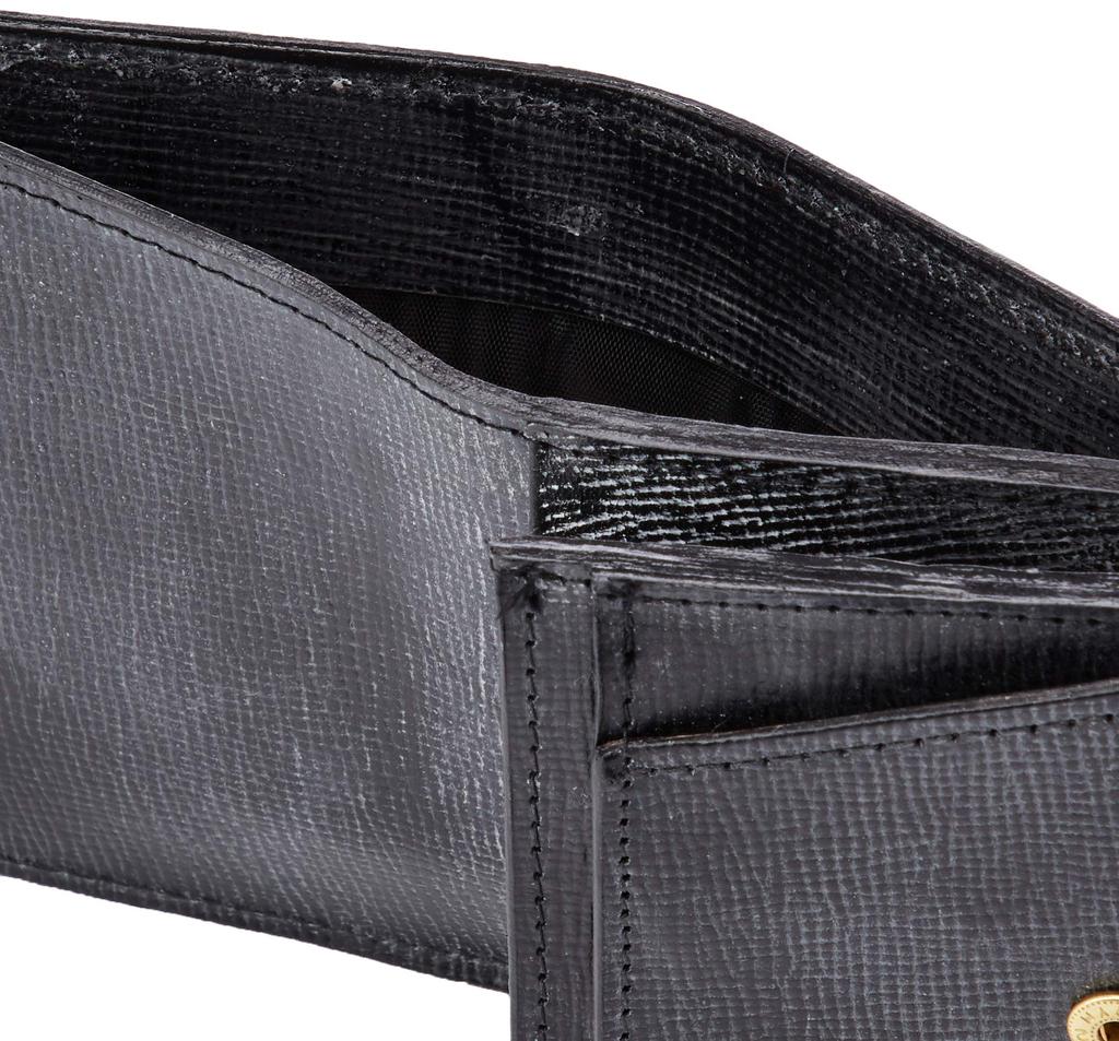 GLENROYAL Маленький складной кошелек, Сделано в Англии из уздечной кожи (воловья кожа), Компактный мини-кошелек для бизнеса, Сделано в Англии, 03-5923, Новый черный