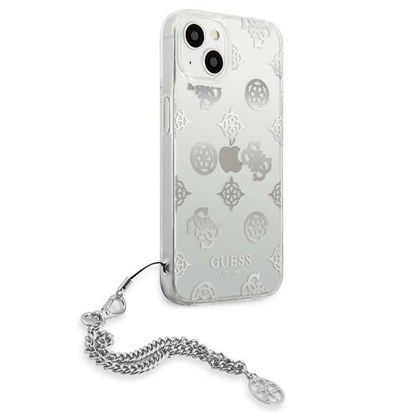 Guess Guhcp13Skspesi Iphone 13 Mini 5,4 Srebrny/Silver Hardcase Kolekcja Peony Chain
