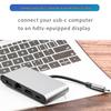 Универсальная док-станция 4-в-1 USB-C для ноутбука/iPad Apple с HD-конвертером, USB 3.0 и сетью 100 Мбит/с