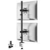 METIYA Monitor Dual Display Stand for 2 Top and Compatible with Inch Load 8kg Grommet Type Clamp Arm, Screens, Bottom, 13-32 Monitors, Capacity (1