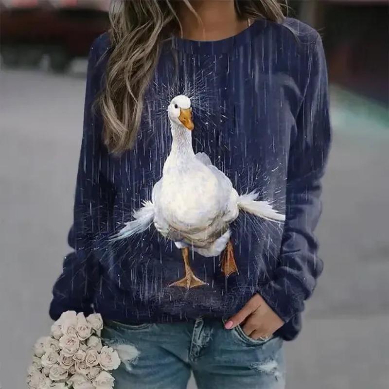 Женская футболка Kawaii Cat с 3D принтом, повседневные футболки с длинными рукавами, свитер в стиле Харадзюку, одежда, повседневная блузка, женские свободные топы