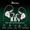 Linsoul Kiwi Ears KE4 Hybrid HiFi Earphones Adopts Diaphragm Structure Equipped with Dual Custom 10mm Dynamic Diaphragms and One Knowles and Balanced