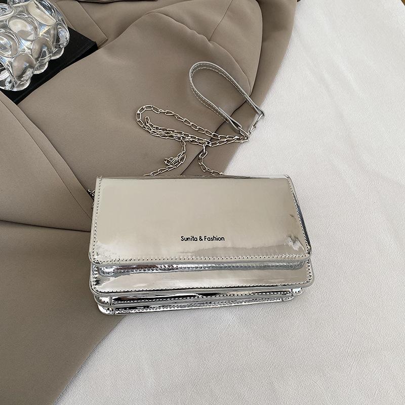 Высококачественная модная сумка-мессенджер через плечо, зимняя универсальная сумка в иностранном стиле с цепочкой, маленькая квадратная женская сумка