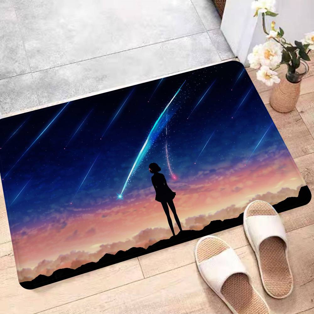 Аниме Твоё имя Коврик для пола Прямоугольный Противоскользящий Домашний Мягкий Коврик для ванной Входная дверь В помещении На улице Коврик Добро пожаловать Дверной коврик