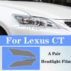 Для Lexus CT CT200h 2011- Защитная пленка на фары автомобиля Виниловая Прозрачная Черная тонировка TPU Наклейка Антицарапины Аксессуары