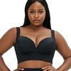 Plus Size Smooth Underwire Bra - Thin Cup, Side Support & Adjustable Fit for Women