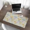 Protective Decorative Mat for Office Table, Floral Vintage Pattern, 90x45 cm