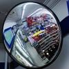 Изогнутое зеркало безопасности Прочная задняя стенка Внутреннее круглое выпуклое зеркало с кронштейном для крепления на стену для гаража Магазина Склада Парковки