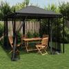 VidaXL Gazebo with Anthracite Mesh Walls 2.93x2.93 M Steel, Garden Gazebo, Patio Gazebo, Pavilion, Gazebo 368435