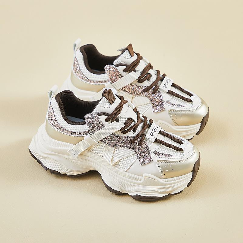 Кроссовки для папы для женщин, повседневные кроссовки для бега, нескользящие кроссовки для ходьбы, нескользящие теннисные туфли на шнуровке, удобные женские дышащие легкие рабочие кроссовки