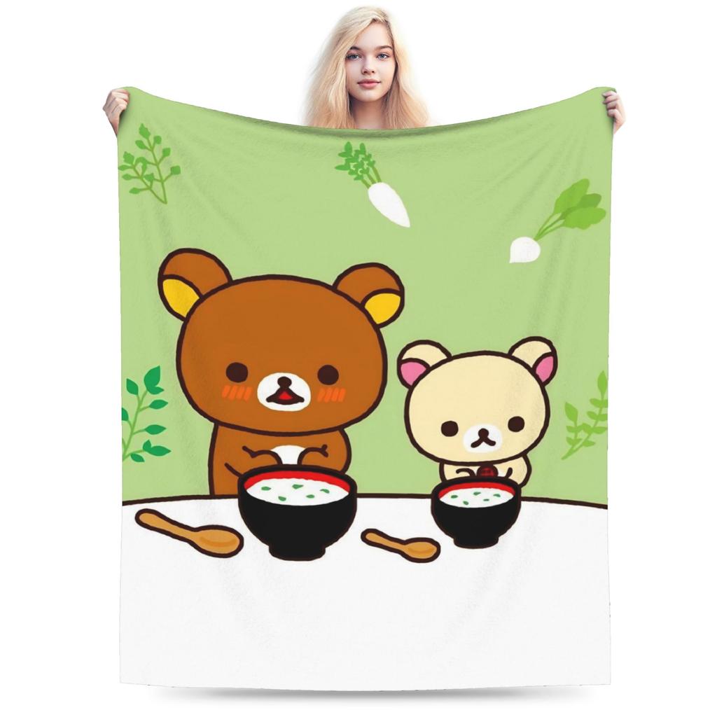 Rilakkuma Korilakkumas Blanket Quality Super Soft Throw Blanket Winter Boy Girl Couch Bed Aesthetic Bedspread