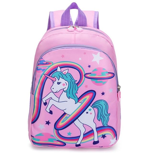 Unicorn Schoolbag Kids Дети Двойные плечевые школьные сумки мультяшный рюкзак водонепроницаемые модные рюкзаки большая сумка для книг