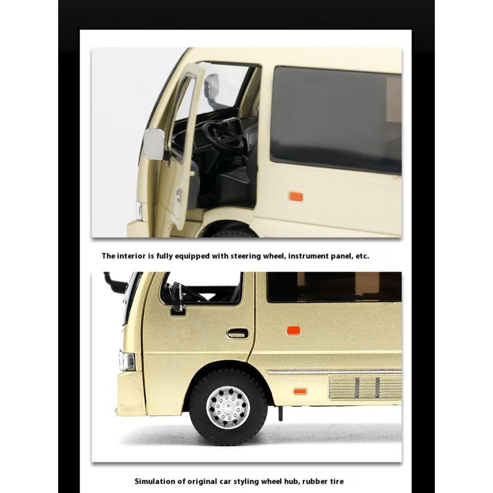 Масштаб 1/32 Toyota Coaster Роскошный Бизнес-Автомобиль Сплав Металл Литой Модель Автомобиля Звук и Свет Детская Игрушка Подарок для Детей Мальчик Презент
