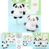 Cute Panda Plush Keychain Soft Snow Mink Fur Stuffed Animal Bag Charm