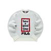 Fila Have A Good Time Series Sports Leisure Knit Sweater Men Sweater Vanilla-White F11U149401F-IV
