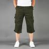 Мужские брюки длиной до икр, свободные брюки-карго с затягивающимся шнурком, летние повседневные спортивные брюки с несколькими карманами на молнии для повседневной носки, для спорта и улицы