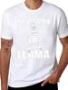 No Drama Llama Printing Men's T-Shirt Fashion Short Sleeve Cotton Tees Funny Tops Summer Sports T-shirt Men Oversize Clothing