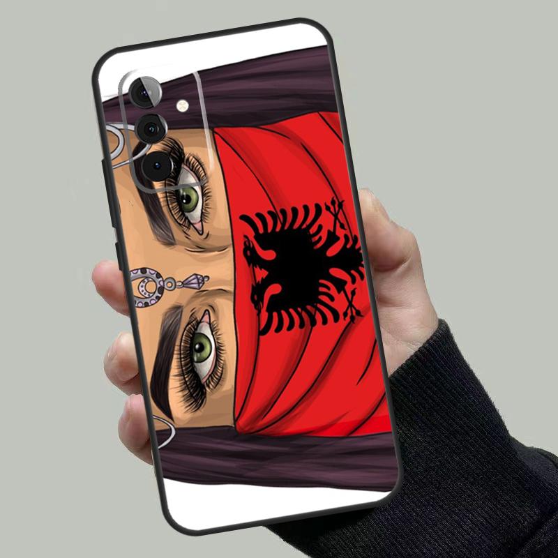 Чехол-флаг Албании для Samsung Galaxy A55 A35 A15 A52 A32 A12 A16 A26 A36 A56 A53 A33 A13 A14 A34 A54 A17