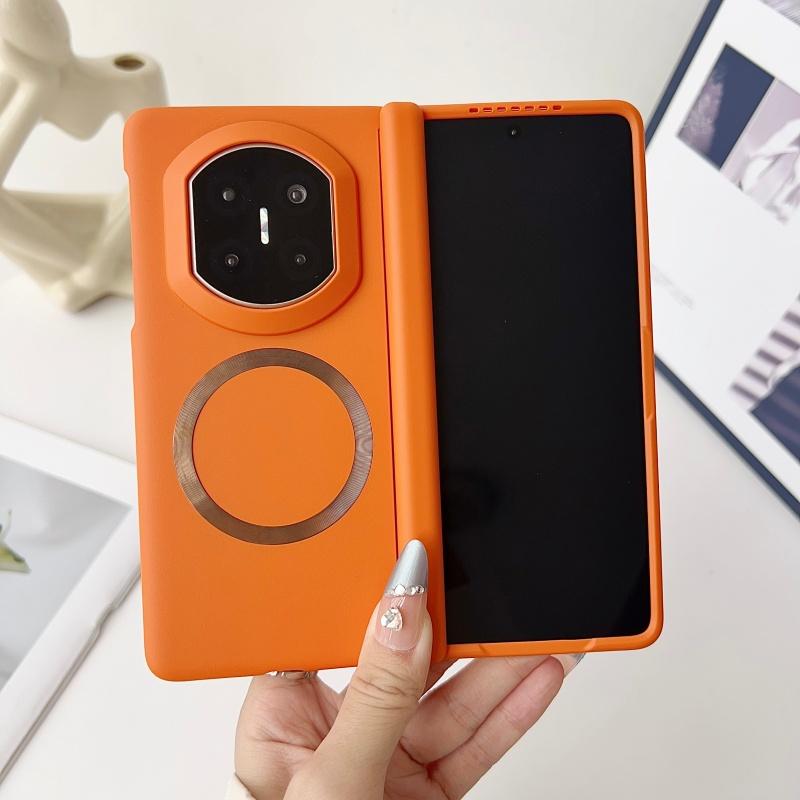 Чехол для Huawei Mate X7 Защита шарнира Масляное покрытие Мягкое прикосновение Однотонный Магнитная защитная рамка экрана