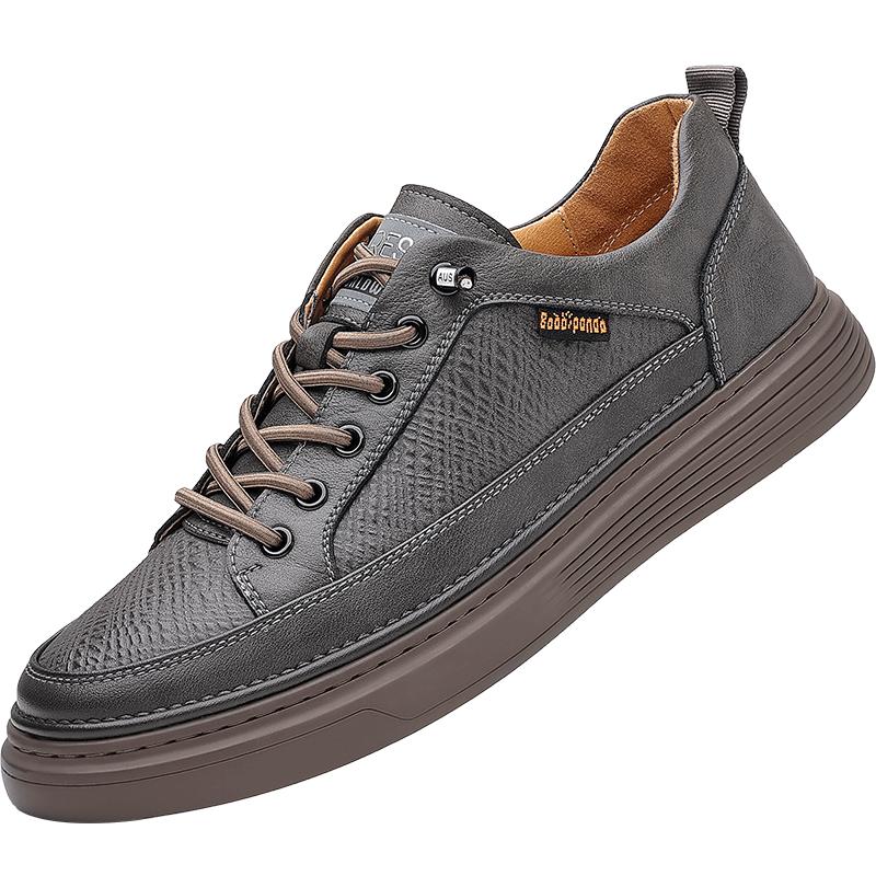 High Quality Men Casual Leather Vulcanized Shoes Outdoor Waterproof Flat Designer Walking Shoes 2024 Comfy Casual Shoes