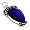 London Blue Topaz Gemstone Handmade 925 Sterling Silver Gift Pendant 2.60" A3A22