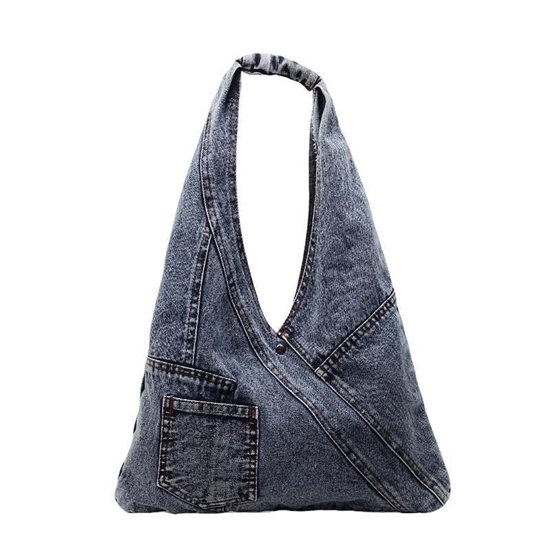 Women's Denim Tote Bag Fashiable Oversized Shoulder Bag Casual Everyday Canvas Style Handbag