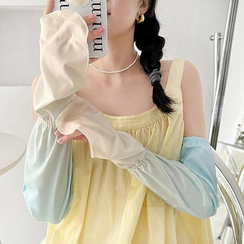 Летние уличные перчатки с защитой от ультрафиолета и длинными пальцами Upf50 + солнцезащитный крем для сенсорного экрана, для вождения велосипеда для путешествий на открытом воздухе