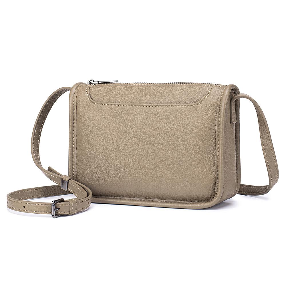 First Layer Cowhide Fashion Messenger Women's Bag Large Capacity Versatile Women's Shoulder Bag Commuter Portable Small Square Bag