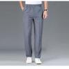 Летние тонкие мужские эластичные свободные брюки из ледяного шелка для среднего и пожилого возраста Daddy Grandpa Plus Fat Plus Size, быстросохнущие повседневные брюки