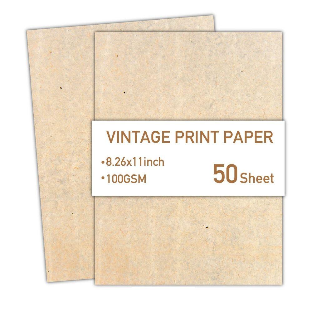 50 Sheets Classical Printing Paper Simple Pirate Scrolls Literary Scrapbook Letter Paper Envelopes