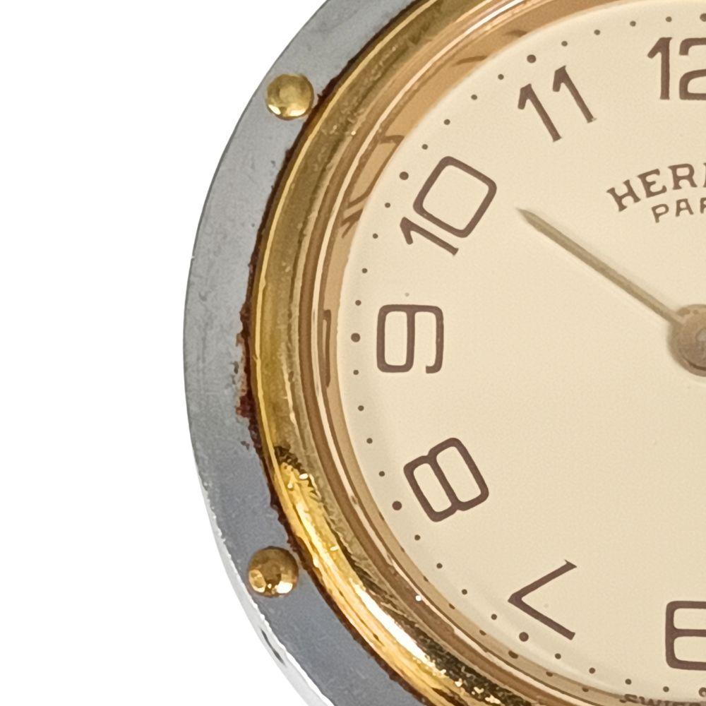 Used HERMES Hermes Clipper Combi Quartz Watch Authentic / C1328