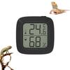 Phyxiul Reptile Digital Temperature and Humidity LCD Reptile Suitable for and Humans Thermometer, Meter, Thermometer, Pets, Amphibians, (Black)