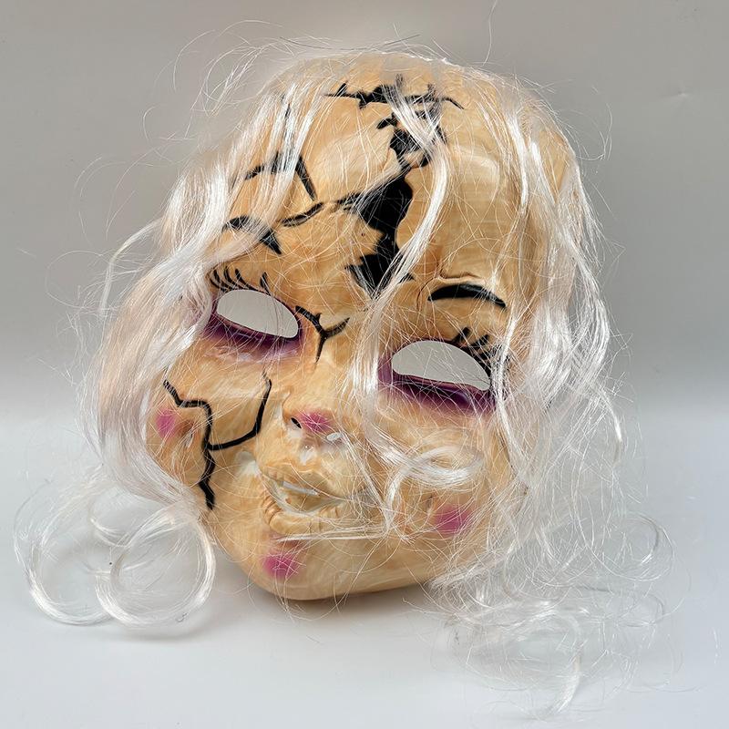 1 шт. Страшная маска призрака Костюм Реквизит Маска куклы-призрака Чаки Хэллоуин Шлем на все лицо Маскарад Страшный Косплей Вечеринка Головной убор