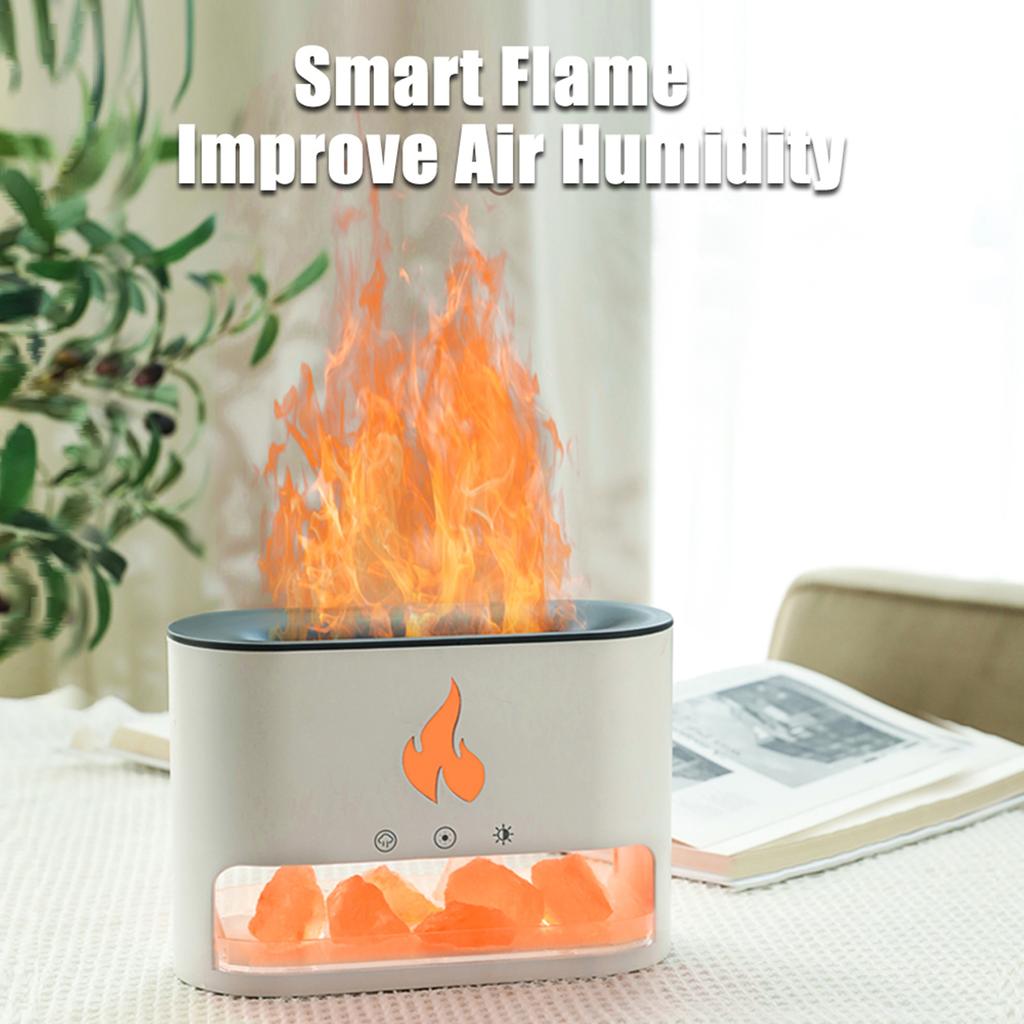 250 мл Аромадиффузор для эфирных масел Тип C Питание от USB Автоматическое отключение Ночник 4 цвета пламени Диффузор-солевая лампа
