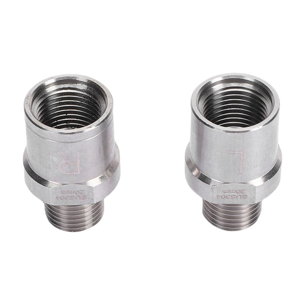 1 пара адаптеров для велосипедных педалей, нержавеющая сталь, наружная резьба 1/2 дюйма на внутреннюю резьбу 9/16 дюйма, удлинители педалей для шатунов