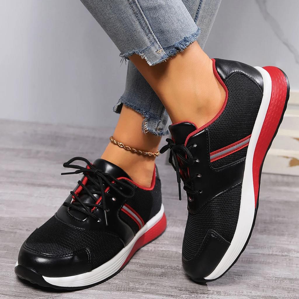 Women Causal Sneakers Summer New Fashion Breathable Ladies Mesh Lace Up Sports Shoes for Women Platform Walking Designer Shoes