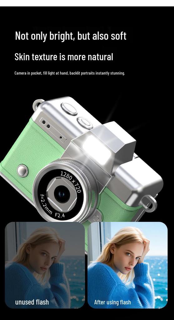 Ретро Мини Цифровая Камера HD CCD с Откидным Экраном-Большим Пальцем для Детей