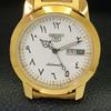 МУЖСКИЕ ВОССТАНОВЛЕННЫЕ SEIKO 5 JAPAN 6309A АВТОМАТИЧЕСКИЕ АРАБСКИЕ БЕЛЫЕ ЦИФЕРБЛАТНЫЕ ЧАСЫ a426405-2