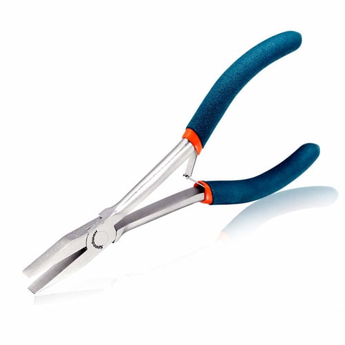 SPEEDWOX Flat Nose Pliers, Long Reach, Ideal for Hard-to-Reach Spaces, Flat Nose Pliers, Non-serrated, Precision Work, Micro, Small, Fine Work, Spring