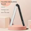 Black And White Straight Ruler Plastic Scale Ruler Creative Folding Ruler  Exam