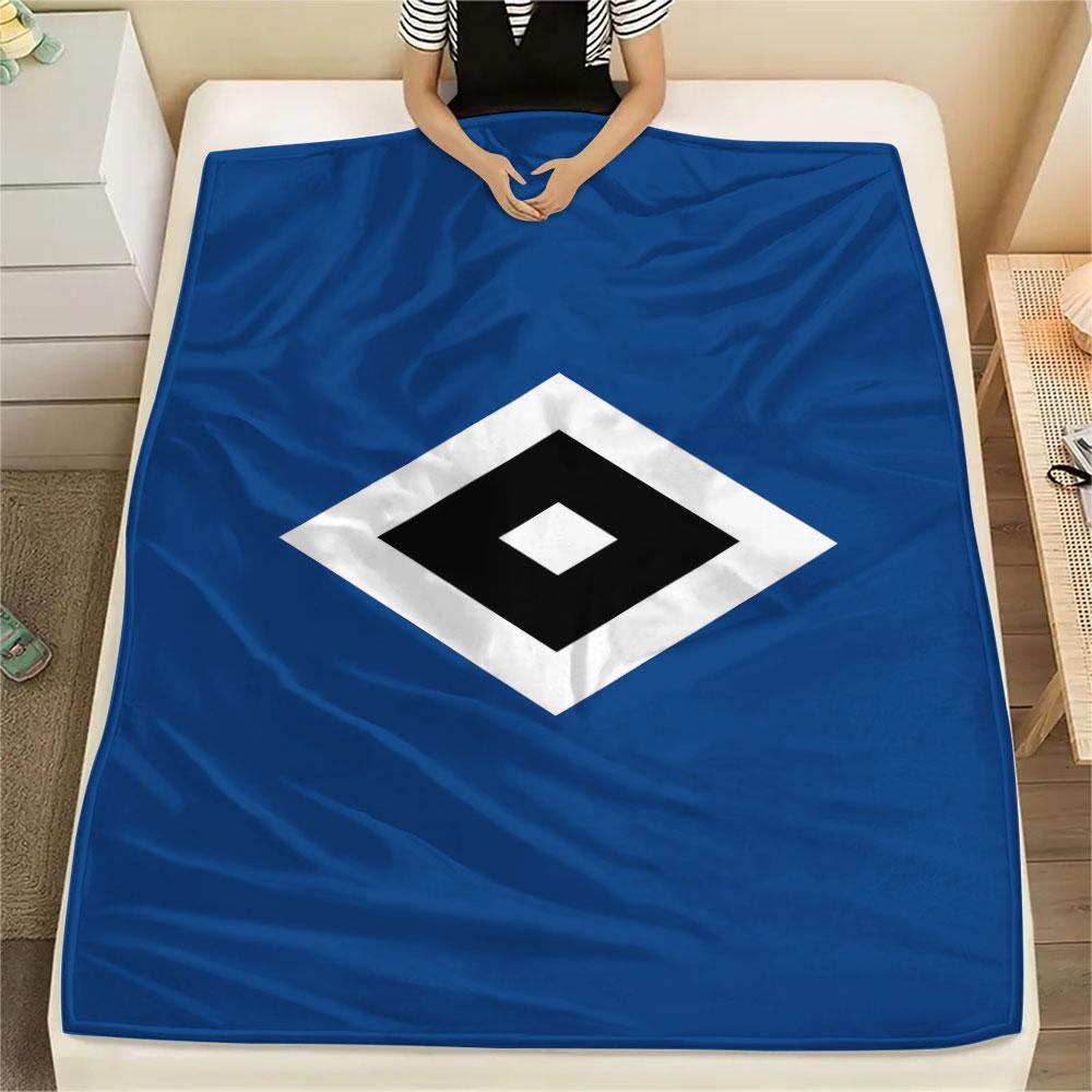 1PC Hamburger SV Patterned Flannel Blanket Suitable For All Seasons for Home Decor Warmth and Comfort Gifts Holiday Present