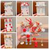 Plush Chinese New Year Headwear Tassel Ancient Style Hairpin Simple Hanfu Hair Sticks  Children