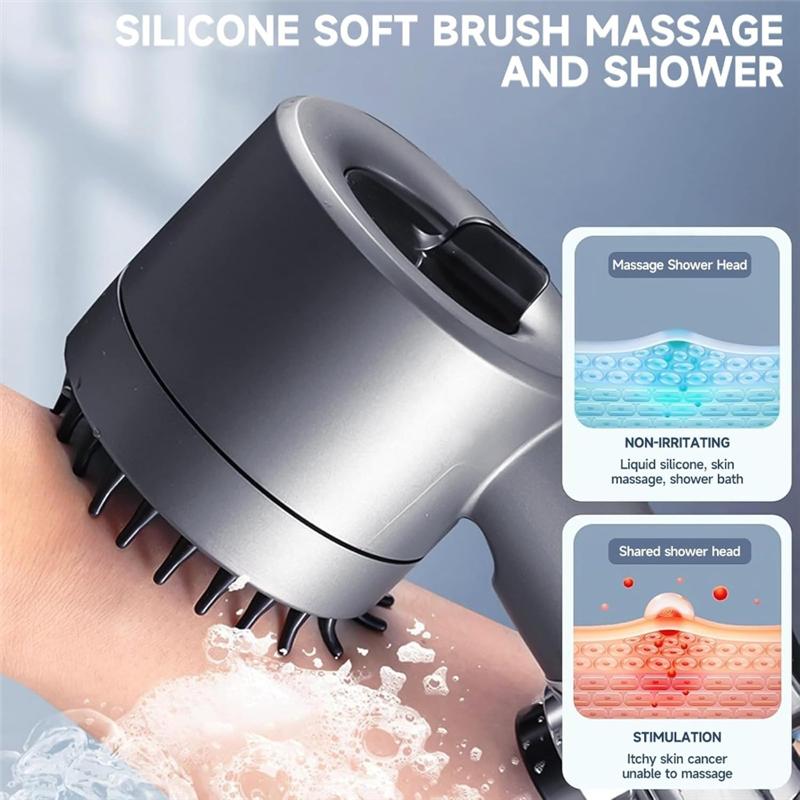 B97A- Drops High Pressure Shower Head,Filtered Showerhead With 60 Inch Hose,Shower Head 4 Spraymode With Water Filter