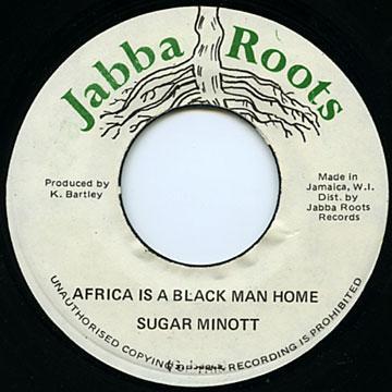 7-дюймовая пластинка SUGAR MINOTT - Africa Is A Black Man Home none Jabba Roots 1980 Ямайка Регги, Ска и Даб Б/у