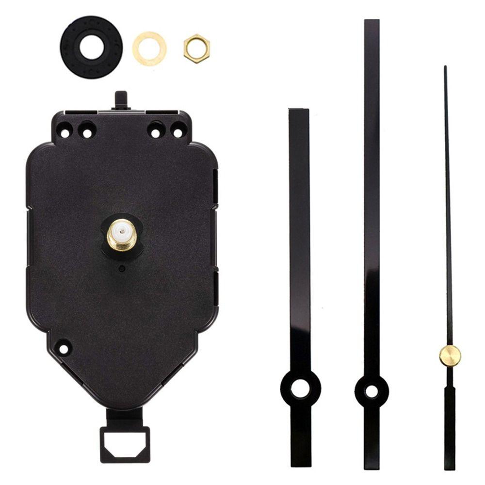 Черный маятниковый механизм часов с указателем часов/минут/секунд, детали настенных часов, комплект стрелок часов