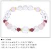 [Shinjuku Gin No Kura] July Birthstone Ruby Bracelet for Women, Natural Power Stones, Cut Ruby, Rose Quartz, Inca Rose, and Pink Crystal