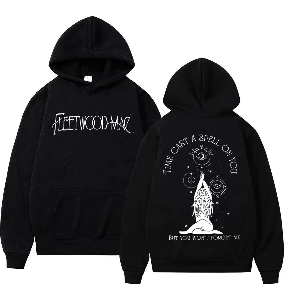Худи с принтом тура Fleetwood Mac в стиле рок для мужчин и женщин, Харадзюку, винтажные худи с капюшоном, пуловеры оверсайз